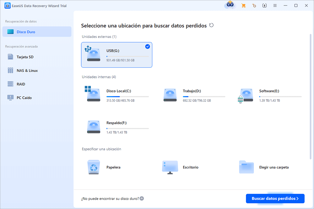 Seleccionar el usb formateado a escanear.